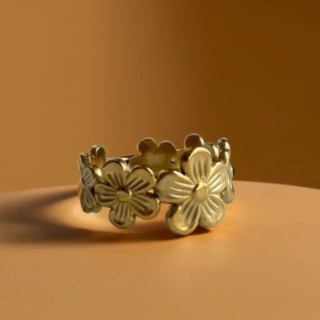 Anneau Marguerite – Gold Daisy Ring for Women