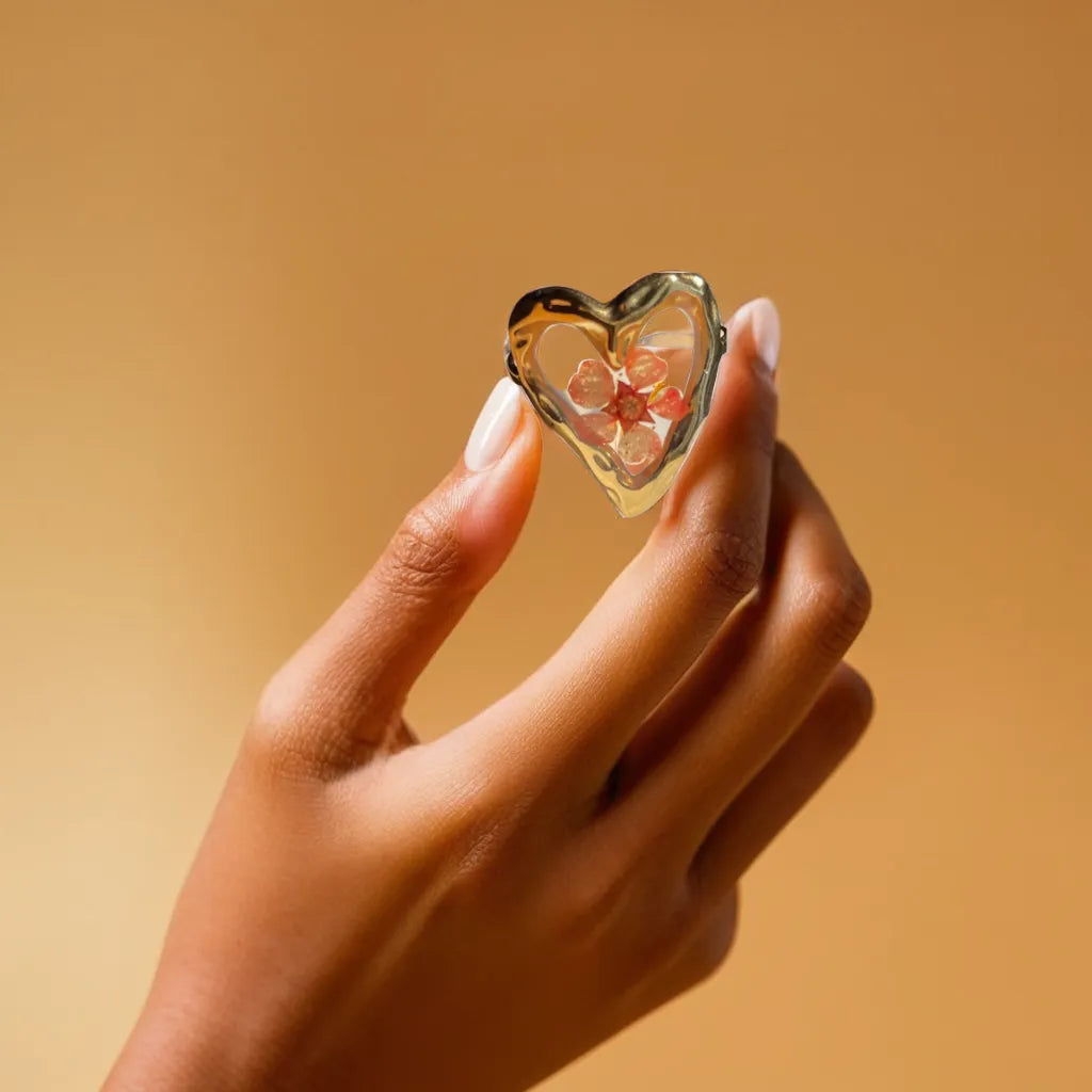 Bague Cœur d’Hibiscus