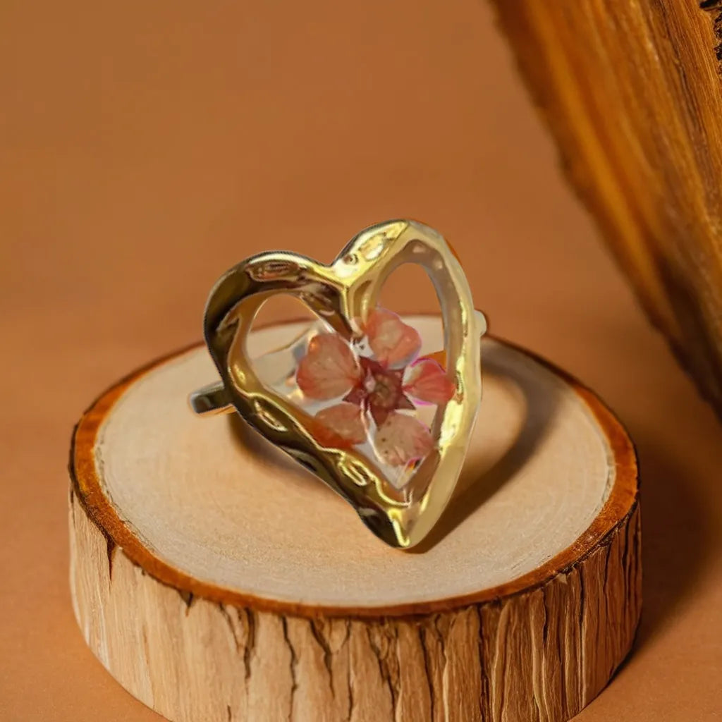 Bague Cœur d’Hibiscus