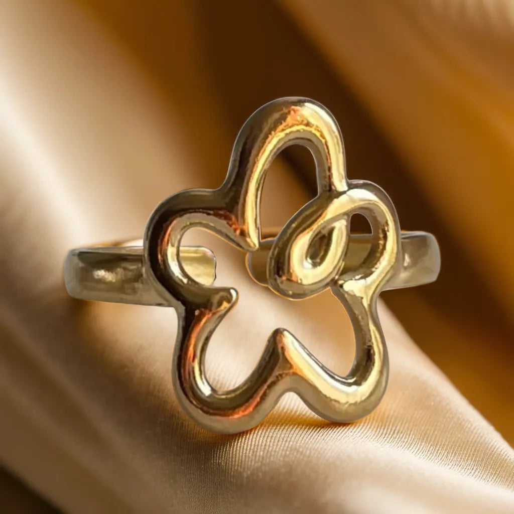“Doodle Flower Ring – 18k gold plated adjustable women’s ring”
“Gold plated flower ring for women – close-up floral design”
“Adjustable gold ring for women – side view of Doodle Flower Ring”
“Women’s gold ring – floral ring worn on hand”